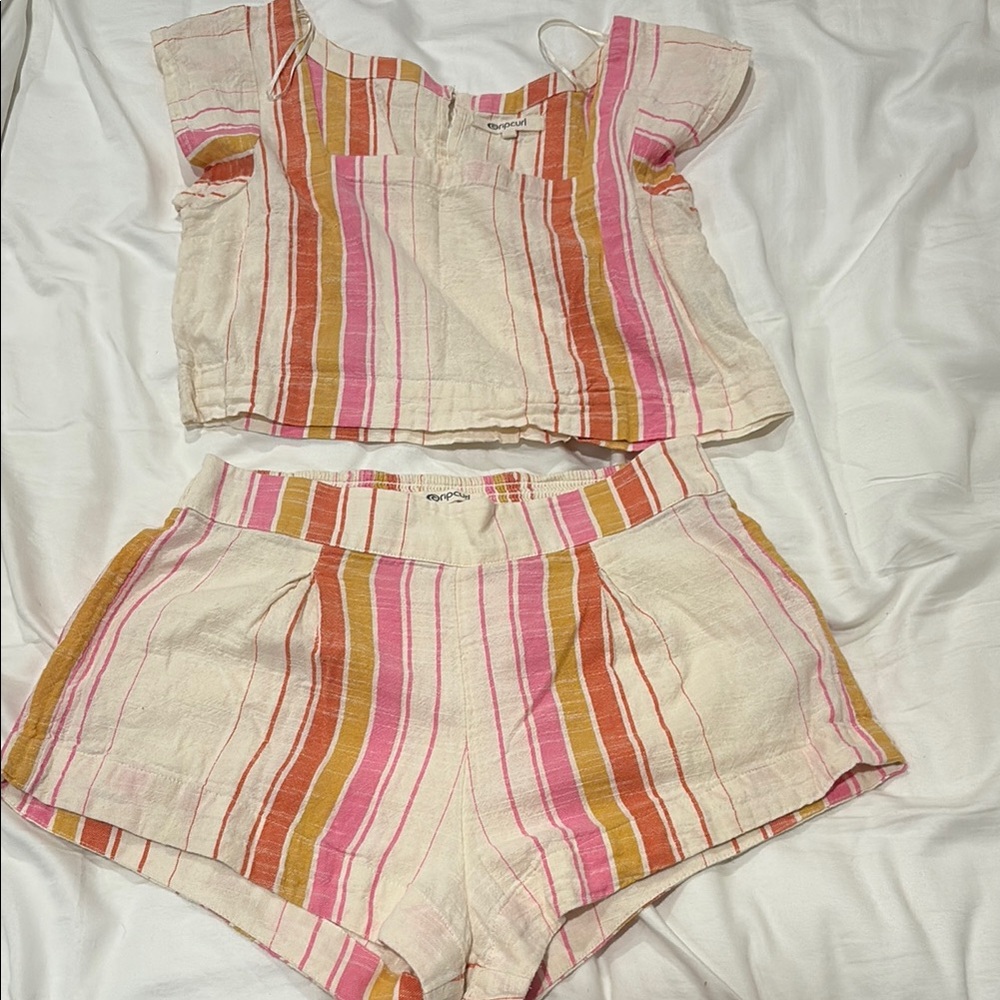 Rip Curl Two-Piece Set in Pink and Orange